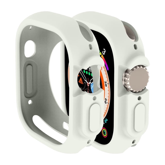 LEIXIUER Compatible avec Apple Watch Ultra Étui 49mm Tout Autour Antichoc TPU Silicone Housse de Protection Pare-Chocs Absorbant les Chocs Résistant aux Rayures Étui de Protection pour Apple Watch Ultra 49mm