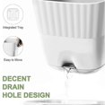thumbnail image 4 of Flower Pots 6 Inch, 5 Pack Square Plant Pots with Drainage Holes and Connectiong Saucer Tray, for Indoor Outdoor, 4 of 5