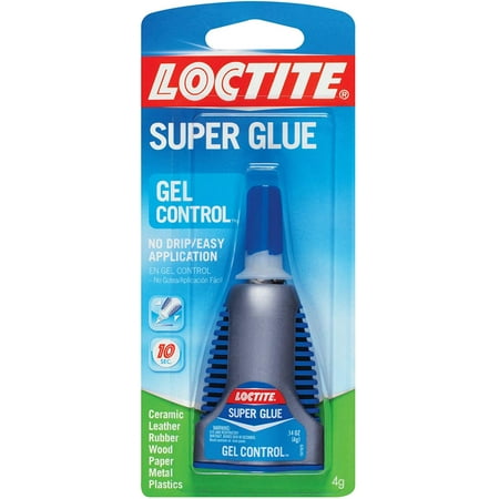 Super Glue Gel Control, 4 Gram Bottle (1364076), Ideal for ceramics, leather, rubber, wood, paper, metal and plastics By