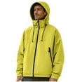 thumbnail image 3 of qolati Mens Rain Jacket Lightweight Windbreaker Hooded Raincoat Pockets Waterproof Zip Up Softshell Rain Coats for Hiking Fishing Activewear Yellow L, 3 of 10