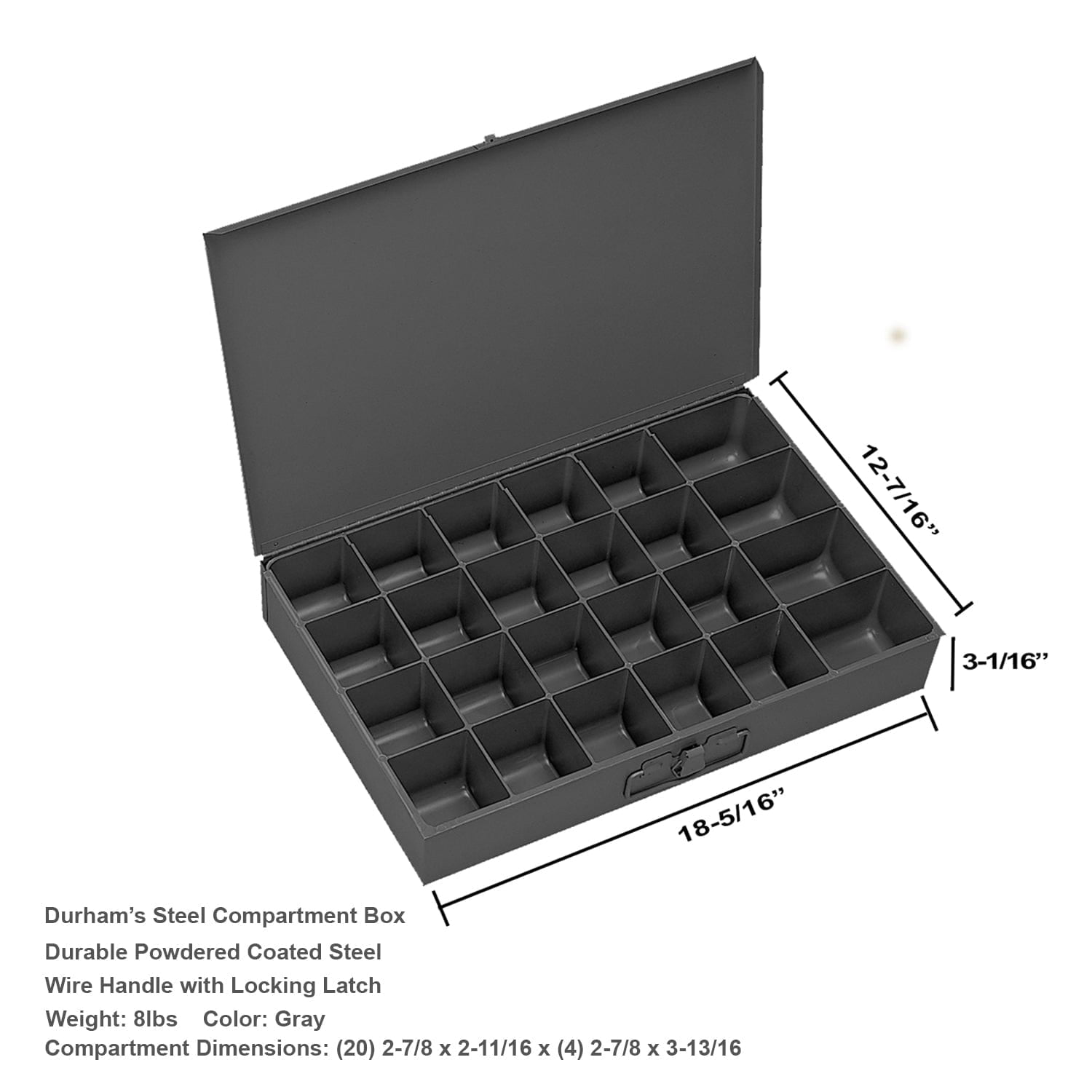 1200 Piece Nylon Locknut Assortment