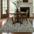 thumbnail image 4 of ARJINCUTE Distressed Vintage Low Pile Area Rugs 9'x12', Non-Slips Machine Washable Traditional Farmhouse Floor Carpet, Gray Green, 4 of 8