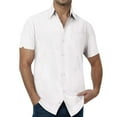 thumbnail image 2 of Gibobby Mens Casual Free Shirts Short Sleeve Button Up Summer Stretch Dress Shirt(White,L), 2 of 6