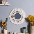 thumbnail image 2 of Espejo de pared macramé Apartamento Sala de estar Dormitorio Guardería para bebés Dormitorio Fanmusic Espejo de pared macramé, 2 of 6