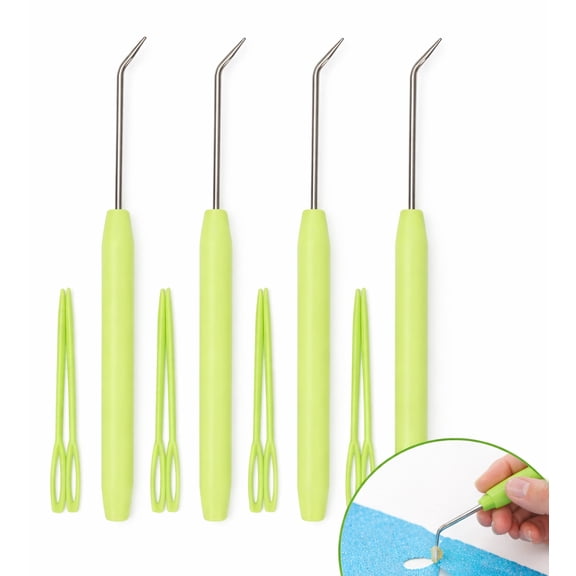 12pcs Knitting Loom Hook Tools Colorful Looming Hooks Sewing Needles Crochet Hooks Knitting Needles for Home(Random Color)