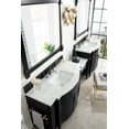 thumbnail image 6 of James Martin Furniture 650-V118-BKO-DU-CAR Brittany 118 in. Double Vanity Set with Makeup Table, 3 CM Carrara Marble Top, Black Onyx, 6 of 7