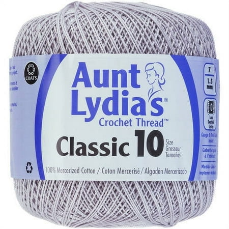 UPC: 0073650804038 | Aunt Lydia s Classic Crochet Thread Size 10-Silver