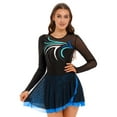 thumbnail image 4 of Zaldita Ice Figure Skating Dress Women Skate Competition Custume Performance Ballet Lyrical Dance Dress Blue Green XL, 4 of 7