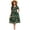 Dark green, variant on Yesfashion Women's Summer Casual Dresses 2025 Spring Puff Sleeve Square Neck A-line Flowy Floral Smocked Midi Dress