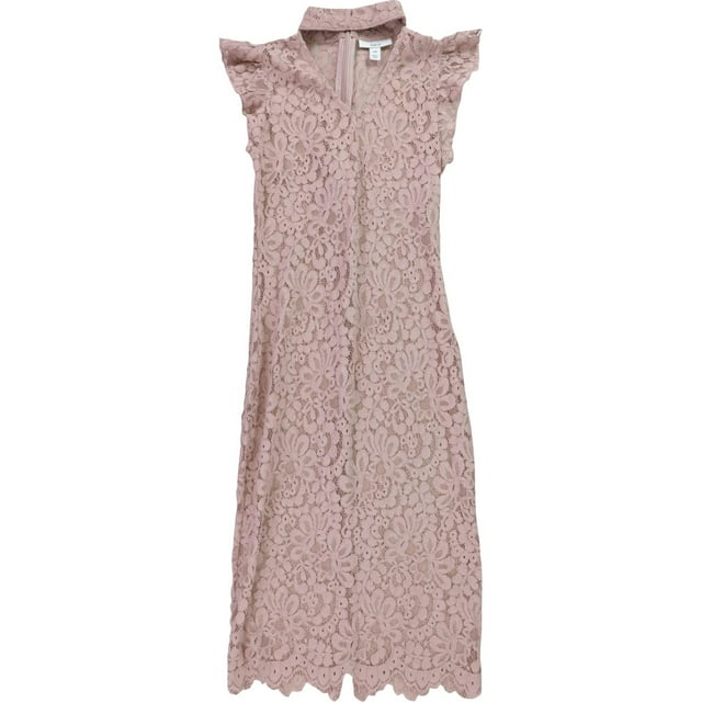 bar III Robe Trapèze en Dentelle pour Femmes, Rose, Medium