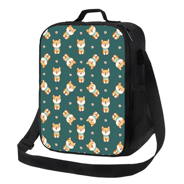 Fotbe Cute Shiba Lonchera Bolsa de Almuerzo para Hombres y Mujeres, Lonchera de Gran Capacidad, Bolsa de Almuerzo Reutilizable, Bolsa Térmica Aislante