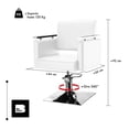 thumbnail image 3 of Silla Sillon de Barberia Hidraulico Estetica Salon Giratorio blanco Big Room BSSBCH000001, 3 of 7