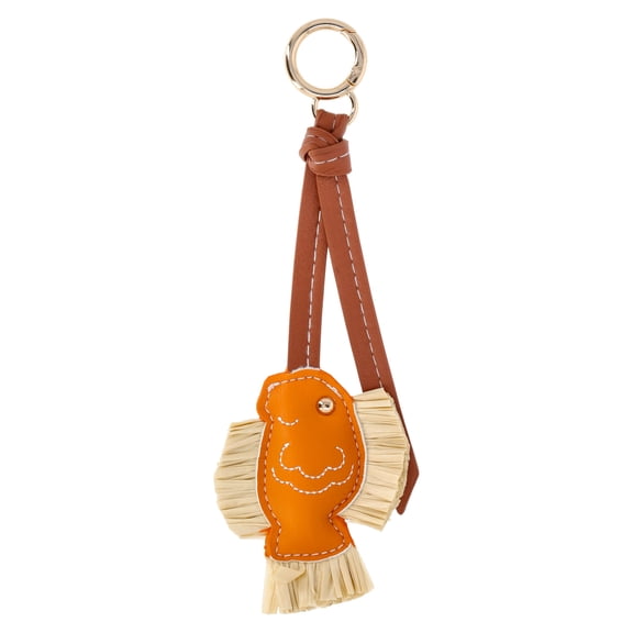 No Boundaries Women's Beach Icons Bag Charm, Orange Fish