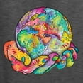 thumbnail image 6 of Wild Bobby Rainbow Painted I've Got The Whole World Dean Russo Design Inspirational/Christian Unisex Crewneck Sweatshirt, Heather Black, 3X-Large, 6 of 6