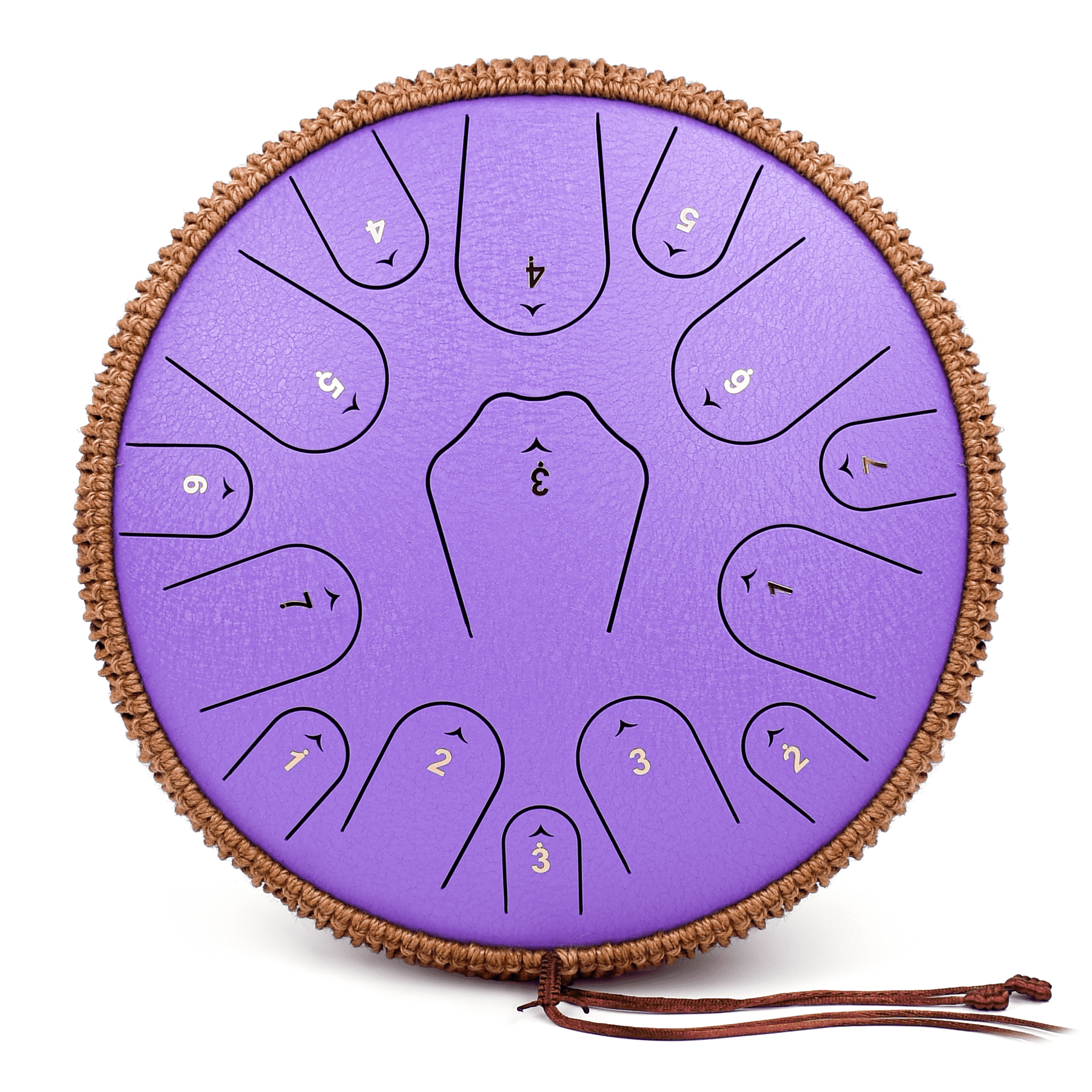 Steel Tongue Drum-14 Inch 15 Notes Tongue Drums, Steel Drum Instrument for Adults, Handpan Drums with Music Book, Handpan Drum Mallet, and Carry Bag, C Major (Purple)