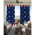 thumbnail image 4 of Blackout Curtains for Bedroom, 4th of July Room Darkening Window Drapes for Living Room, Star Red Stripes Wood Independence Day Thermal Insulated Grommet Curtains, 42x45 inch, 2 Panels, 4 of 9