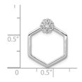 thumbnail image 4 of Real 14kt White Gold 1/5ct. Diamond Fancy Hexagon Chain Slide; for Adults and Teens; for Women and Men, 4 of 4
