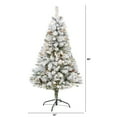 thumbnail image 3 of Nearly Natural 5ft Flocked White River Mountain Pine Christmas Tree, 3 of 7