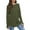 Olive Green, variant on Lovskoo Womens Oversized Long Sleeve Shirts Solid Color Casual Loose Fit Tunic Tops with Thumb Holes Blue