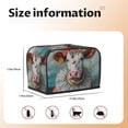 thumbnail image 5 of Fotbe Vintage Colorful Floral Cow for Two Slice Toaster Cover, Fingerprint Protector, Super Soft Appliance Cover And Dust Cover,Bread Dust Cover & Fingerprint Protection, 5 of 7