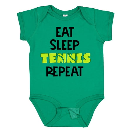 

Inktastic Eat Sleep Tennis Repeat Boys or Girls Baby Bodysuit
