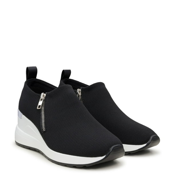 Black sneaker wedge best sale