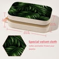 thumbnail image 5 of Tropical Jungle Leaves Velvet Portable Travel Organizer Box with Removable Compartment - Display Case Included - Ideal Gift, 5 of 7