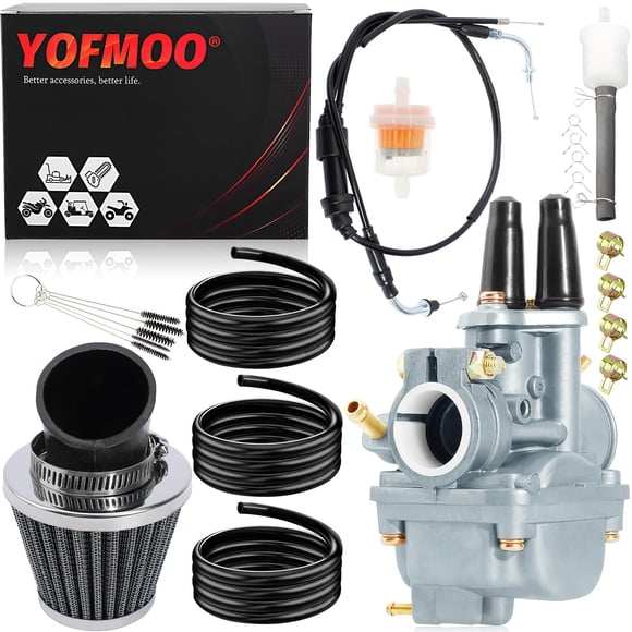 Yingshop Carburateur + Câble d'Accélérateur pour Yamaha Assy PW 80 PW80 1985-2006 Carburateur Carb avec Filtre à Gaz