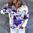 thumbnail image 2 of Women Hoodies Clearance V-Neck Pullover Hoodies Tie-Dye Sweatshirts Drawstring Long Sleeve Tops, 2 of 6