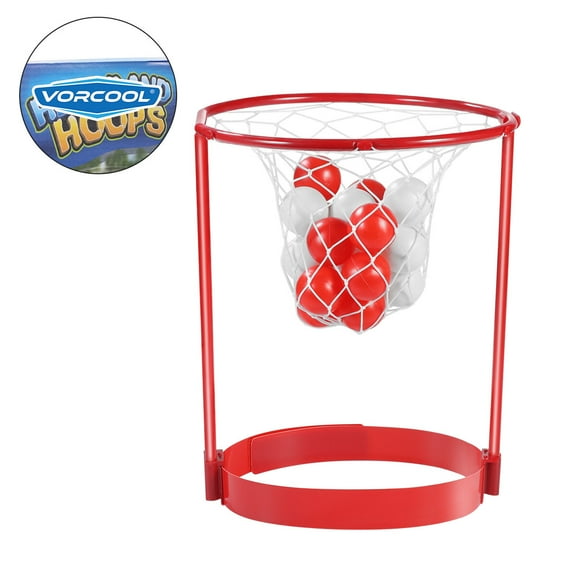 DECORNIJIA Toy Basketball Headband Ball Game for Family with Red Plastic 1 Set