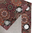 thumbnail image 4 of Ambesonne Moroccan Grommet Curtain, Vintage Ottoman Tile, 50" x 108", Green Vermilion Ruby, 4 of 6