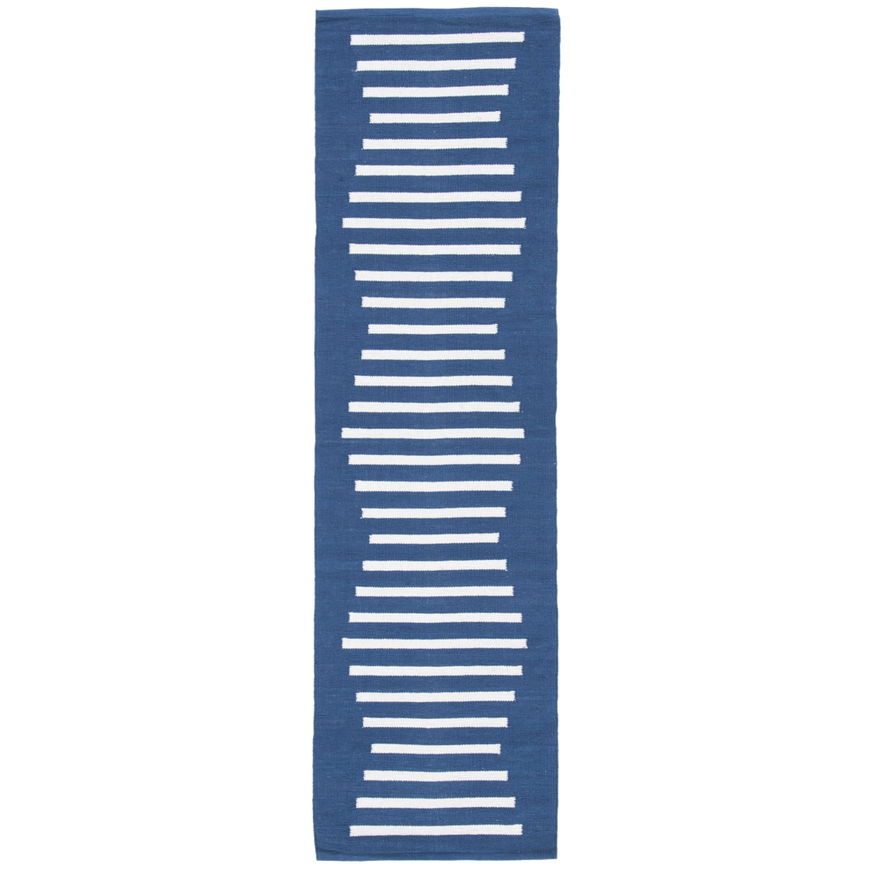 SAFAVIEH Montauk Amadine Striped Cotton Area Rug, Navy/Ivory, 4' x 6'