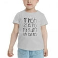 thumbnail image 2 of If Mom Says No My Aunt Will Say Yes Short Sleeve Cute Toddler T Shirts for Boys Girls (Gray, Youth XL), 2 of 5