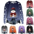 thumbnail image 2 of TTUHYWXI Christmas Sweatshirts for Women Long Sleeve Fuzzy Pullover Xmas Graphic Holiday Shirts Crew Neck Oversized Tops (Black, 3XL), 2 of 9