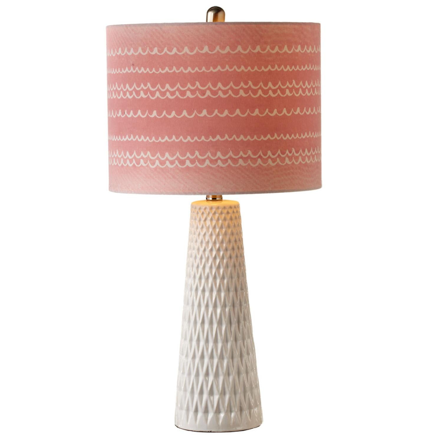 dusky pink bedside lamps