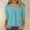 A356 Green, variant on Xdegoge V Neck Blouses for Women Cotton Linen 3/4 Sleeve Pleated Front Relaxed Fit Casual Work Office Tops Lightweight Breathable Tunic Shirts to Wear with Leggings