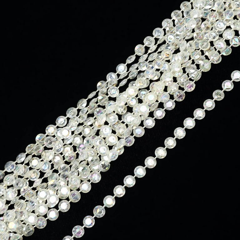 BalsaCircle 10 yards Crystal Like Garland Iridescent Beads