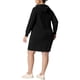 thumbnail image 3 of Vestido de sudadera con capucha de mujer plus size Agnes Orinda, de manga larga, pulóver, ajustado, para otoño, talla 3X, color negro, 3 of 7