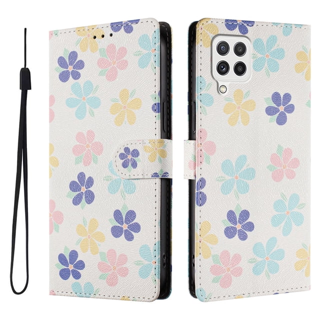 FOXDOCK Funda Tipo Cartera para Samsung Galaxy A22 4G con Soporte y Correa – Diseño de Patrones Lindos