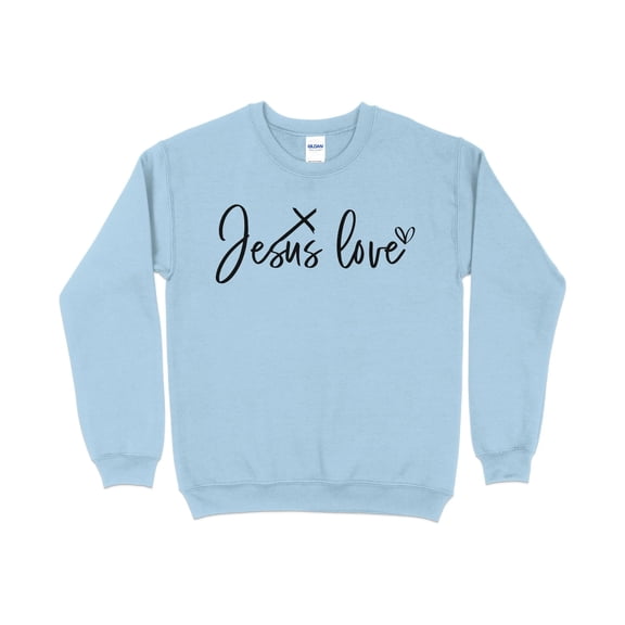 Women's Jesus Love Sweatshirt, Christian Faith Graphic Pullover, Religious Casual Wear, Comfy Inspirational Clothing, Gift Idea