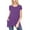 Eggplant, variant on Women's Casual Short Sleeve Relaxed Fit Round Neck Side Pockets Tunic Top
