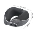 thumbnail image 2 of Uxcell Travel Pillow, Plane Sleeping Pillow with Earplugs Eye Masking for Train, Dark Gray, 2 of 6