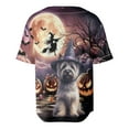 thumbnail image 2 of Spooky Halloween Night Witch Cairn Terrier Glowing Pumpkins All Over Print 3D Baseball Shirt Cairns Dog Lover Softball Sport - 12015, 2 of 6