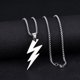 thumbnail image 1 of Collar con colgante de relámpago eléctrico Punk para hombres y mujeres, Collar de pareja de acero inoxidable, Hip Hop, venta al por mayor, moda, 1 of 4