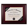 thumbnail image 1 of Marco para diplomas GAMYPET de madera maciza de 21,6 x 27,9 cm con alfombrilla granate, 1 of 8