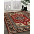 thumbnail image 3 of Ahgly Tapis Rectangulaire Traditionnel Lavable en Machine Safran Rouge, 5 Pieds x 8 Pieds, 3 of 7