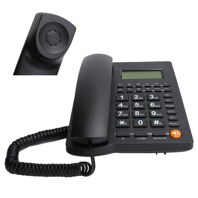 Téléphone Fixe Familial, L019 Téléphone Fixe de Bureau avec Identification de l'Appelant Téléphone Filaire Résultats Impressionnants