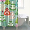 thumbnail image 4 of Shower Curtain for Bathroom Xmas Forest Rustic Farmhouse Triangle Tree Shower Curtains Durable Beautiful Bath Curtain Hooks Included,72x72Inch, 4 of 5