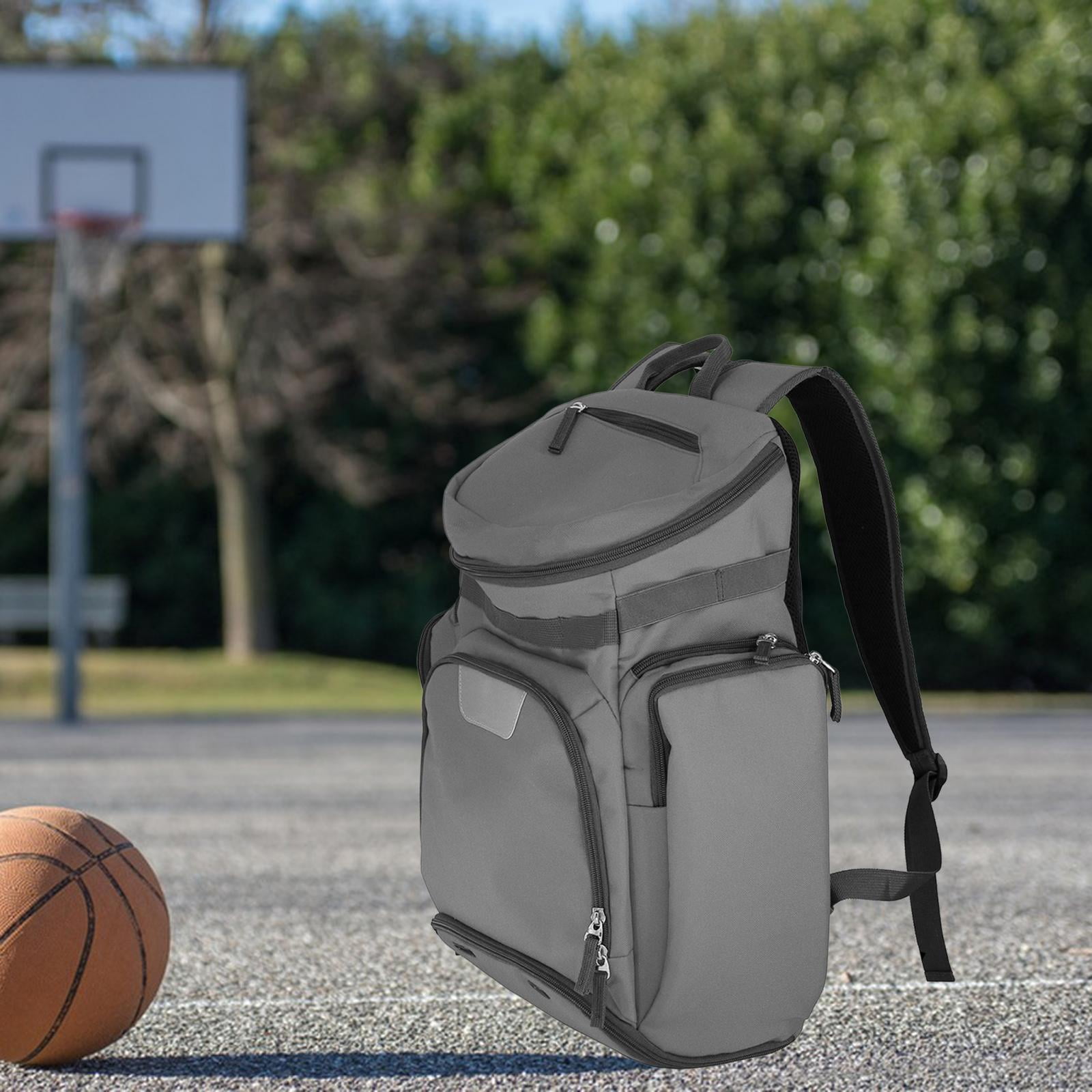 Basketball Soccer Bag Travel Bag with Shoe and Ball Compartment Sport Bag for Purpose Baseball Bag Large Capacity Grey