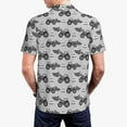 thumbnail image 3 of Balery Gray Tractor Printed Men’s Short Sleeve Polo Shirt, Midweight Men's Shirt,Golf Polo shirts -4X-Large, 3 of 8